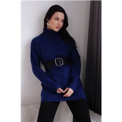 10415 Удлинённый свитер тёмно-синий
