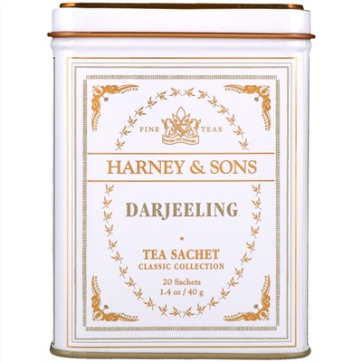 Harney & Sons, Дарджилинг, 20 чайных пакетиков, 1.4 унции (40 г)