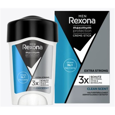 Rexona Antitranspirant DEOCREME Men Maximum Protection Clean Scent Дезодорант антиперспирант сухой крем, 45 мл