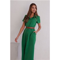 11685 Платье-рубашка удлинённое зелёное (остаток: 48)
