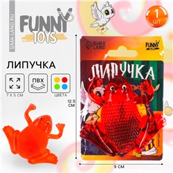 Лизун липучка «Лягушка», цвета МИКС