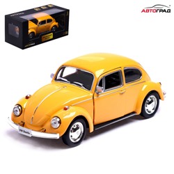 Машина металлическая VOLKSWAGEN BEETLE 1967, 1:32, открываются двери, инерция, цвет жёлтый