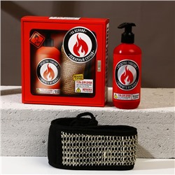 Подарочный набор косметики «На всякий пожарный случай», гель для душа 300 мл и мочалка для тела, HARD LINE