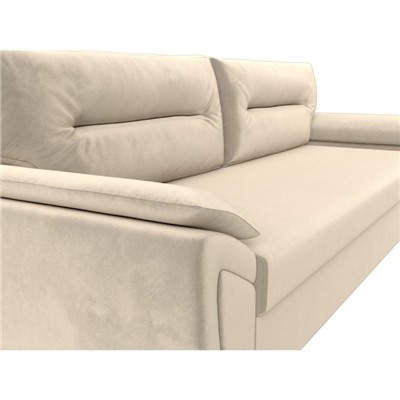 Прямой диван «Нэстор Лайт», механизм еврокнижка, микровельвет, цвет бежевый