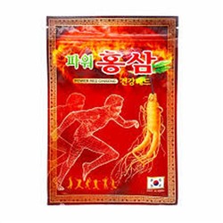 ПЛСТ Пластырь для тела с красным женьшенем POWER RED GINSENG PAD набор 20шт