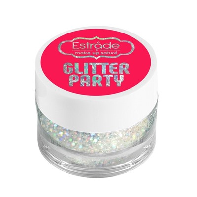 Гелевый глиттер для лица, тела и волос Estrade GLITTER PARTY, тон 01 moon, 6,5г