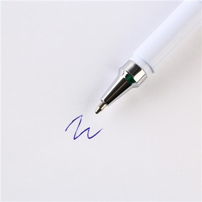 Ручка в открытке «Учитель №1», шариковая, синяя паста, 1,0 мм