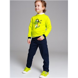 Комплект для мальчиков: брюки текстильные, джемпер трикотажный, сорочка текстильная