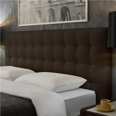 Кровать «Ла Скала» с ПМ, 140×200 см, экокожа, цвет горький шоколад