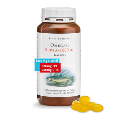 Krauterhaus Sanct Bernhardt Omega-3 Supra-1000 mg Capsules, 120 капсул