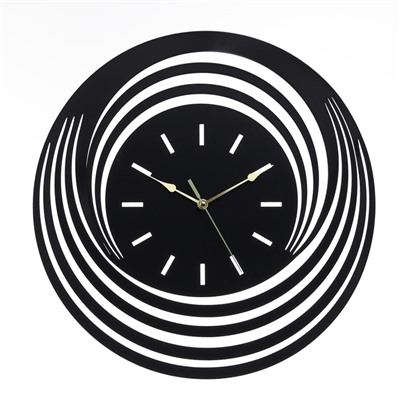 Часы настенные из металла "Иллюзия", бесшумные, d-40 см, АА