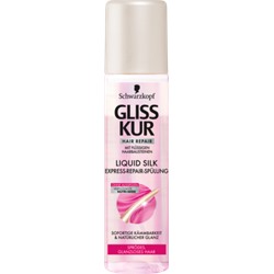 Gliss Kur Spulung Liquid Silk, Кондиционер для Восстановление Волос с Содержанием Натурального Шелка 200 мл