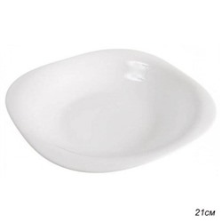 Тарелка суповая 21 см Карин белая / N6802/H3667 /уп 24/