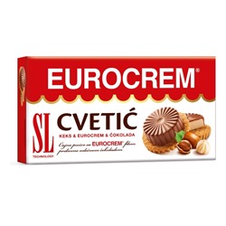 Печенье с молочным шоколадом и молочной начинкой Eurocrem 140 г