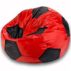 Кресло-мешок Мяч, размер 70 см, ткань оксфорд, цвет красный, чёрный