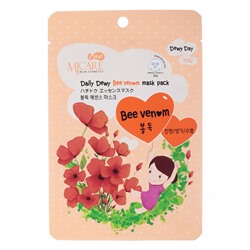 МЖ Daily Dewy Маска тканевая для лица с пчелиным ядом  MJ Care Daily Dewy Bee Venom Mask Pack 25гр С/Г до 01.2025  скидка 60%