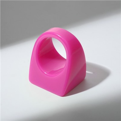 Кольцо пластик «Квадрат», цвет малиновый, 17 размер