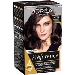 Краска для волос L'Oreal Preference Recital «Монмартр», тон 4.12, глубокий коричневый