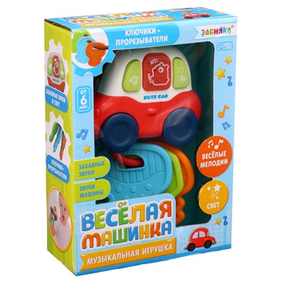 Музыкальная игрушка «Весёлая машинка», звуковые и световые эффекты