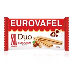 Вафли с молочной-какао начинкой Eurovafel 180г