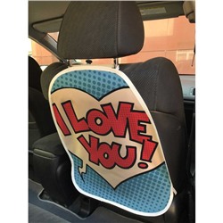 Защитная накидка на спинку сиденья автомобиля «Сердце в стиле поп-арт»