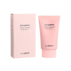 СМ Sun Крем солнцезащитный для лица для чувствительной кожи Eco Earth Pink Sun Cream С/Г до 06.2025  скидка 30%