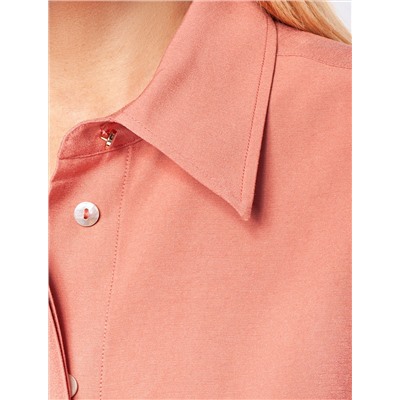 Свободная блузка из плотного лиоцелла с манжетами на запонках