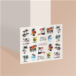 Слайдер - дизайн для ногтей «Отпуск», фасовка 6 шт, разноцветные