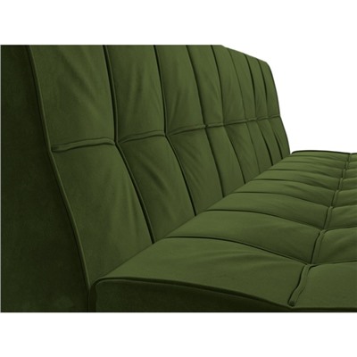 Прямой диван «Винсент», механизм книжка, микровельвет, цвет зелёный