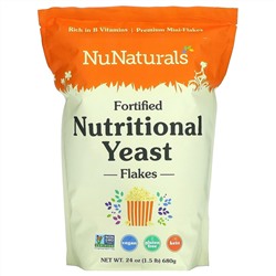 NuNaturals, Обогащенные пищевые дрожжи в хлопьях, 680 г (24 унции)