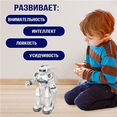 Робот радиоуправляемый IQ BOT GRAVITONE, русское озвучивание, цвет серый