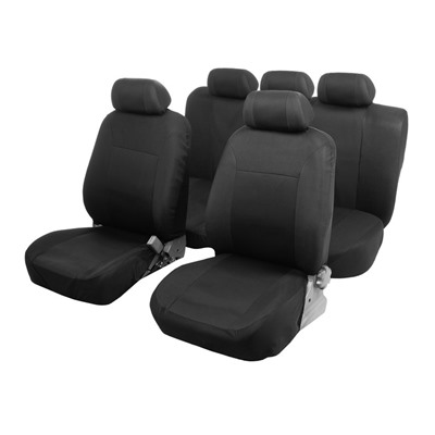 Чехлы на сиденья в автомобиль TORSO Premium, 11 предметов, черный