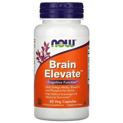 NOW Foods, Brain Elevate, 60 растительных капсул