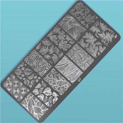 Диск для стемпинга металлический «Листочки», 12 × 6 см