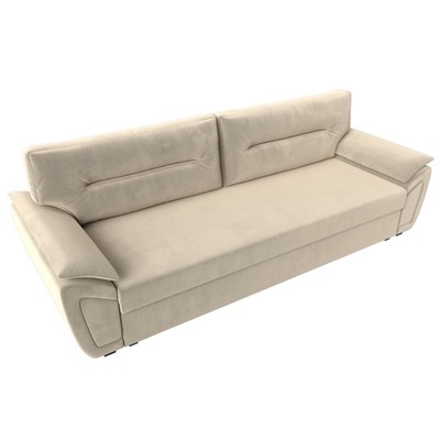Прямой диван «Нэстор Лайт», механизм еврокнижка, микровельвет, цвет бежевый