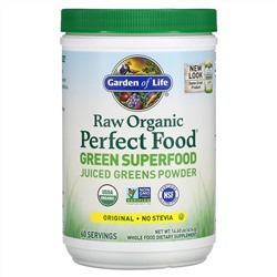 Garden of Life, Raw Organic Perfect Food, Green Superfood, порошок сочной зелени, классический вкус, 414 г (14,6 унции)