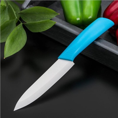 Нож кухонный керамический «Симпл», лезвие 12,5 см, ручка soft touch, цвет МИКС