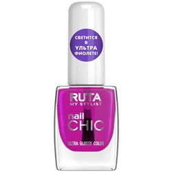 Лак для ногтей Ruta Nail Chic, флуоресцентный топ, тон 63, фуксия