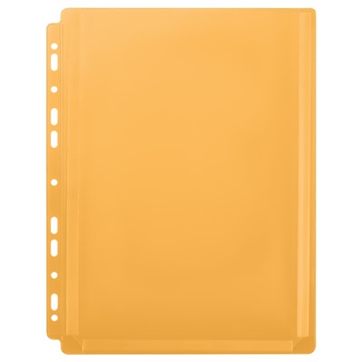 Файл-вкладыш А4,180 мкм, Calligrata TOP, ПВХ, с расширением, матовый, вертикальный, 5 штук, дынно-желтый