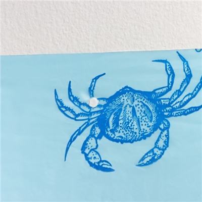 Штора для ванной «Подводный мир», 180×180 см, цвет синий