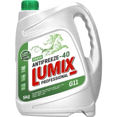 Антифриз Lumix Green зеленый G11, 5 кг