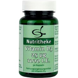 VITAMIN (ВИТАМИН) D3 25 µg 1000 I.E. 90 шт