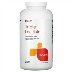 GNC, лецитин тройного действия, 1200 мг, 180 капсул