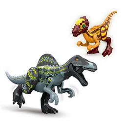 Конструктор «Диномир», спинозавр и пахицефалозавр, 14 деталей, в пакете
