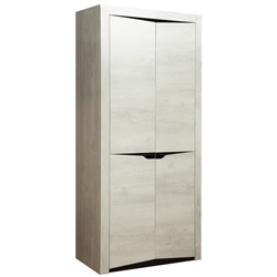 Шкаф 2-х дверный для одежды «Лючия» 33.03, 1078 × 580 × 2300 мм, бетон пайн белый / венге