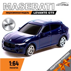 Машина металлическая MASERATI LEVANTE GTS, 1:64, цвет синий