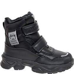 R070268620BK черн Ботинки зима для мальчиков (33-37.5)/8
