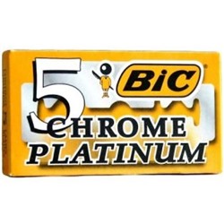 Сменные лезвия для станка Bic Chrome Platinum 5 шт, 20 уп. в коробке