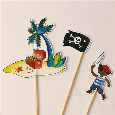 Набор для украшения «Пиратская вечеринка», набор 6 шт.