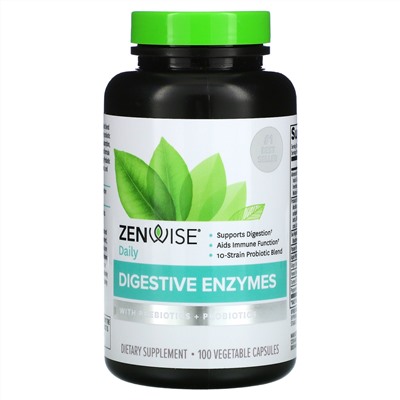 Zenwise Health, Пищеварительные ферменты, 100 вегетарианских капсул